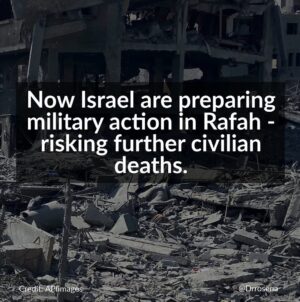 Rosena Allin-Khan Instagram - Nearly 1.5 million people have lost their homes in Gaza City and are now sheltering in Rafah. Now Israel is preparing devastating military action to take the city.

The humanitarian situation is catastrophic. There are not only food shortages, there are now hospital shortages. Disease is spreading and living conditions are unsanitary. Children are eating weeds in an attempt to stay alive. 

Palestinians face a terrifying choice: stay in the city and wait for Israeli attacks or return north through bitter fighting and constant bombardment, knowing their homes have all been destroyed. 

Nowhere is safe. There is no place left to go. Hundreds of thousands of people are now in the gravest of danger with no one to protect them. We need an immediate ceasefire in Gaza.