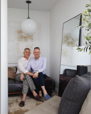 Ross Mathews Instagram - Honey, we’re home!!! 🏡 We are so proud to give a glimpse into the living room, dining room & kitchen in our New York dream home in the Summer issue of @DrewMagazine & show you how we’ve decorated with beautiful @Arhaus furniture!

The house, built in the 1970’s, is a modern oasis tucked in the woods. Flooded with natural light & views of nature through the huge windows, we wanted to keep the color palette cool, calm & contemporary. But we also wanted it to feel super-comfy. The stunning, durable & timeless designs from @Arhaus were perfect (um, hello - the couch reclines! Perfect to watch “90 Day Fiancé” on!). 

The result is a juxtaposition of nature & modern that makes @drgarciamathews & I (plus our pup Audrey) so proud to call this home ours. Pick up the latest issue of our girl @DrewBarrymore’s magazine for more pics & to read the article! And also check out the fab furniture at @Arhaus to get the look for yourself!

(Also, a huge shout out to  our extraordinary friend @dannyseomag for coordinating this project! ❤️)
