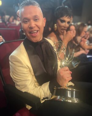 Ross Mathews Instagram - 🚨 Husband appreciation post. 🚨 I could literally feel @drgarciamathews’s love for me as he held my cold, clammy hand during our category and then leapt to his feet, hugging me and screaming,”You did it, Baby!” after our name was called. He believed it would happen, even when I couldn’t. And if it hadn’t happened, he’d still make feel like a winner. I’m the luckiest man. I love you, baby. 🥰