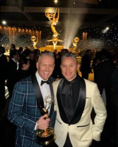 Ross Mathews Instagram - 🚨 Husband appreciation post. 🚨 I could literally feel @drgarciamathews’s love for me as he held my cold, clammy hand during our category and then leapt to his feet, hugging me and screaming,”You did it, Baby!” after our name was called. He believed it would happen, even when I couldn’t. And if it hadn’t happened, he’d still make feel like a winner. I’m the luckiest man. I love you, baby. 🥰