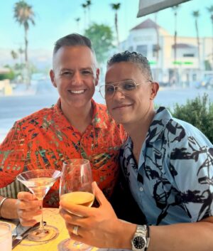 Ross Mathews Instagram - Perfect few desert days & nights back home. We are SO happy in New York, but our hearts will always be in our beloved #PalmSprings. 🥰🍸☀️🌵❤️ @drgarciamathews