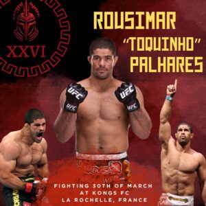 Rousimar Christian Palhares Instagram - We are very excited to welcome @toquinhomma 🇧🇷into his next fight 30th of March at @kongs_fc 🦍🇫🇷
This UFC veteran and Jiu-Jitsu legend promises to bring a real skill display for this matchup🔥
He will also have by his corner our great warrior @mauricioreismma 🦾🇧🇷
Action is guaranteed on this one and you don’t wanna miss it⚔️

#mma #toquinho #combatsports #ufc #kongsfc