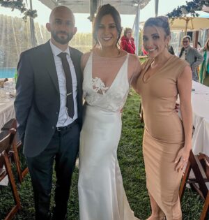 Roxy Striar Instagram - I cried on my way there. I cried the second I saw Sara. I cried during the vows. I cried when Sara’s uncle fulfilled the promise to her dad to be her first dance. I cried during every speech. I cried when it stopped raining for long enough for you to get married outside under the sunshine. I’ve never cried so many happy tears in my life. You dream of the day that your best friend marries someone who texts you this the night before the wedding (last slide). @sarastretton & @jansolo , I love you so much it brings me to tears. Cheers to almost a decade of love, and a lifetime to go. 🥹 see you in a few days for wedding number 2!!!