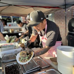 Roy Choi Instagram - Update! We’re excited to share that Tacos Por Vida Catering is now available for bookings!!! Just in time for all your backyard summer parties- from casual family gatherings of 30 to the ultimate 200 person party, we’ve got you covered. We can bring our charcoal-mesquite wood grill and hand-pressed tortilla station right to your house or event for some live fire cooking and interactive excitement. Link to the full menu and prices are in the bio. 
***
Give our Catering Manager Elisa a call today! 
Visit www.tacosporvida.la/catering