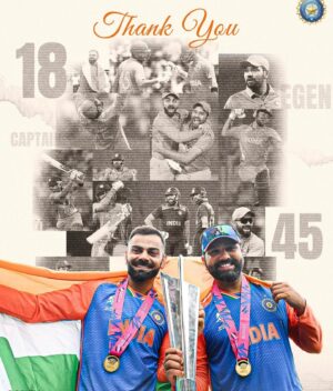 Ruchira Jadhav Instagram - Last night, this very moment ! Hum jeet gaye ! 🇮🇳
And it took a while to sink in.
We won ! India won the World Cup! 
What an incredible performance by Team India. 
Thank you for giving us this adrenaline rush and the joy of winning.

@indiancricketteam Love you all 💙
@rohitsharma45 take a bow, Captain. 🙌🏻
@virat.kohli Do I need to say anything. I love you and world knows that ❤️ #ruchirasays You are the SUN in the Universe of Cricket !🫶🏻

#India #t20worldcup #icc #teamIndia #ViratKohli #RohitSharma