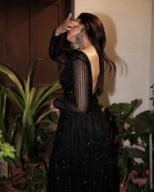 Rukmini Vasanth Instagram - 🌌🌌🌌
Photography: @weirdlywired.jpg 
Styling: @beingstyl 
Styling Team : @meghakrishna.k, @nikithakrofficial @whyduggsss
Outfit: @_anjali_jha_____

#ChittaraStarAwards2024