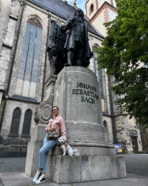 Rusanda Panfili Instagram - Paying our tributes to Joh.Seb.Bach and exploring the beautiful city of Leipzig