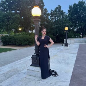 Ruthie Ann Miles Instagram - HUGE THANK YOUs to the small group of magic makers who made this Memorial Day as meaningful and special as it was fun and, well, memorable. It was a privilege to sing our National Anthem once again at our Nation's Capitol for @pbs. 

In this @memdaypbs program we celebrated and remembered our military service men and women & their families for their sacrifice and commitment to serve our country in fighting for our freedom, both domestic & abroad. We paid special tribute to and mourned with our Gold Star Families, who paid the ultimate price for our freedom. What an honor and privilege to sing for them. 

I had the special honor of singing to and for fellow Kama'aina, Vietnam War Veteran and Gold Star Father Sergeant Allen Hoe and his living son Sergeant Nakoa Hoe, as we remembered their fallen son/brother, Army 1st Lieutenant Nainoa Hoe. It was a very emotional evening for us all. 

Thank you again, everyone. @fogelsean, @michaelcarney @dustinflores and SAMMY RATELLE I really could not have done the weekend without you! 

Fashion Direction by @sammyratelle 
Hair and Make-Up by @alipohanka 
Wearing @bibhumohapatra 
Fine Jewelry by @andreolifinejewelry 

Special thank you to @zarazaman for extra care and guidance, and to @kahulalea for the gorgeous Keala Quilt Hawai'i inspired gold dress~