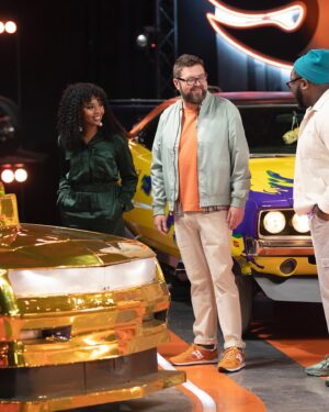 Rutledge Wood Instagram - Get ready ! We’re coming in HOT for part 1 of the 2 part finale of #NBCHotWheels :Ultimate Challenge ! Which 3 rides will make it through ??? Tune in to @nbc or @peacock tomorrow ! Let’s do this @jaylenosgarage @wuhou @hertlife @delshk @hotwheelsofficial