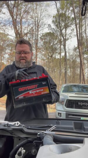 Rutledge Wood Instagram - It was time to replace the original battery in my @toyotausa @toyotaracing Land Cruiser, so you know I got myself an @odysseybattery to upgrade it! They have tons of applications, so make sure you go see what Odyssey Battery has for your ride! #OdysseyPartner Proud #ToyotaPartner Thanks @eversley @precisionracingla for the sweet hoodie!