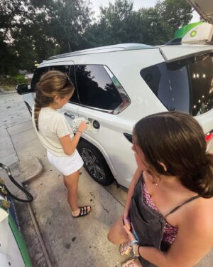 Rutledge Wood Instagram - There’s a million things I love about being a girl dad, and teaching them to drive & learn about cars is really special to me. Tonight I taught them all about pumping your own gas after a lovely dinner just the three of us. It’s the little things ❤️ I’m a proud #GirlDad and a Proud #ToyotaPartner @toyotausa @toyotaracing