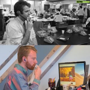 Ryan Creamer Instagram - the american workplace used to look like this. thankfully now it looks like this
