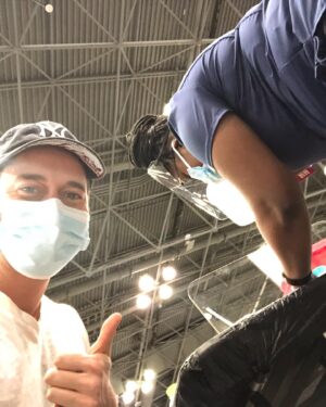 Ryan Eggold Instagram - I have never seen people in New York in a better mood than early morning on Easter Sunday in the Javitz Center getting their vaccine shot! Either they’re pumping laughing gas in through the vents... or people are SO excited to be over all this. There was so much joy being shared between strangers. Seriously it was dope :) I look forward to being on the other side of this and seeing people get back to their jobs their families their lives. Almost there 💛

PS this lovely nurse who shall remain nameless told me she enjoyed the tv shows which was nice. So I said let’s take a picture! She then told me I wasn’t allowed to take pictures... but she also told me she had some ‘papers’ she had to ‘look at’ over ‘there...’ Thank you mysterious rule bending nurse ;)