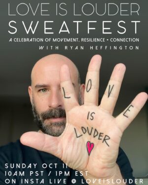 Ryan Heffington Instagram - • Join me Sunday for a special SWEATFEST hosted on @loveislouder Instagram. Love is Louder is a project to The Jed Foundation - a national nonprofit working to protect emotional health and prevent suicide among teens and young adults. Love is Louder is a community of people working together to create a world where we all feel more connected, supported and resilient. Learn more about Love is Louder Week at @loveislouder or www.loveislouder.com/week •