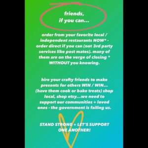 Ryan Heffington Instagram - • it’s time to support YOUR community more than ever so we can enjoy the future of our community • feel free to post your services below and where you’re located • 💛💚💙 •