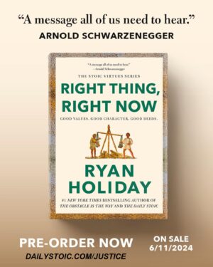 Ryan Holiday Instagram - Swipe for 10 habits that will help you to live and be better.

These habits are adapted from my new book “Right Thing, Right Now” (which you can preorder...right now through the link in bio!). So if any of these resonated with you, I can promise you’ll like the new book.
