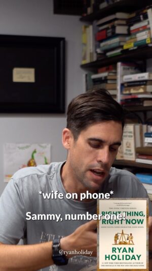 Ryan Holiday Instagram - Thank you to everyone who supported the new book—it means so much to me. I distinctly remember telling my publisher that I thought this one would be the hardest sell (a book about justice???) but it debuted at #1 on the New York Times list! Now back to work.