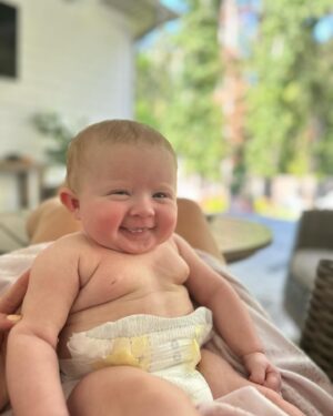 Ryan Lochte Instagram - after long weekend of work, daddy's coming home to my lil nuggets. my lil pork chop is all smiles!! @caidenlivgeorgia