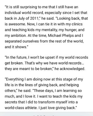 Ryan Lochte Instagram - Check out my latest interview with 12-time @olympics medalist @ryanlochte We talk @legendarybyrl @lifetime.nyc… Read the whole interview here: https://www.digitaljournal.com/life/olympian-ryan-lochte-talks-about-giving-back-mental-health-and-helping-the-youth/article