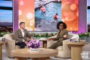 Ryan Lochte Instagram - Feeling the love 🙏
@jenniferhudsonshow @iamjhud 
We had a ton of fun! 🏊‍♂️🎥

We’ve been working hard on what’s to come, stay tuned! ☀️