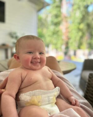 Ryan Lochte Instagram - after long weekend of work, daddy's coming home to my lil nuggets. my lil pork chop is all smiles!! @caidenlivgeorgia