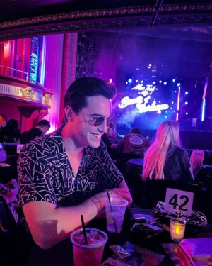 Ryan McCartan Instagram - Me and the besties saw a burlesque show last night and the vibes/teets were immaculate. @beautyofburlesque and especially @evaziegfield ATE. Gobbled it all up. No leftovers. I’d prove it but I was too busy being present to make content last night so here are some pictures of me.