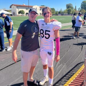 Ryan McPartlin Instagram - If our strike goes on any longer, I’m just going to keep on acting like a coach until someone hires me 😉

Few photos from homecoming victory last week 🌹 with @daniellemcpartlin & another hard fought win today!