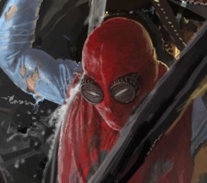 Ryan Meinerding Instagram - This is a rough keyframe I did for Spider-man: Homecoming based on the iconic Amazing Spider-man #33 cover by Steve Ditko.