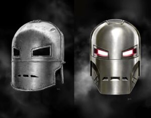 Ryan Meinerding Instagram - Mark 1 influences the design of Iron Monger. It’s always fun to be asked to use a starting point and take it somewhere else.