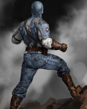 Ryan Meinerding Instagram - Cap back view from Captain America: The First Avenger!