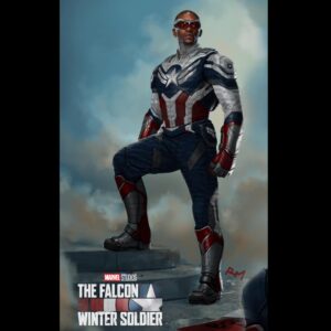 Ryan Meinerding Instagram - Captain America!  I was lucky enough to design Sam’s look for The Falcon and the Winter Soldier Disney  series.  This is my concept art from the show!