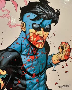 Ryan Ottley Instagram - This month, a new INVINCIBLE library volume 5. I drew all new covers for these. Library volumes are my favorite collected versions because… they oversized, they got sketchbook sections! For those of you that like the big art and to see how we created the Invincible series.