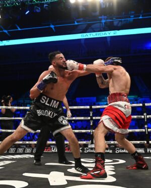 Ryan Taylor Instagram - YA KNOW WE GOTTA RUN THIS ONE AGAIN! ASAP! @misfitsboxing @daznboxing @sauerlandbros @mamstaylor 

What an incredible challenge lastnight was. If I listened to my corner JUST a little bit more I wouldn’t have walked into the punch that changed the whole night for me. From that right hand that hit my nose I couldn’t breath there was so much blood coming through that’s why I had to spit it at everyone 🤣🤣🤦🏼‍♂️🤦🏼‍♂️ BUT YOOOO!!!! What a fucking night. Big love to everyone who came and supported. Big love to my team! My COACH @joshuaridgwell love you kid you have the brightest future ahead of you. My Other coach and big brother @kanem14 the Danger!!!!! Couldn’t have done this without you g. @connortierneybkfc my brum brudda who loves to fight without gloves and next camp is going to be a much bigger part of. My S&C @kk_dubai and the whole of the gang at @strongcombat_hq @ramzi_yahia @mounirlazzez @john_boimma @younes_rabah_ my brothers for life. I just started fighting this year and Clearly ring experience shows in my Opponents performance. I WANNA GO AGAIN! NOWW!! Fair play to slimmy tits for getting the win but I know he’s not gonna get me out his head after punching me with all he’s got and I just kept walking him down 🤦🏼‍♂️🤣 WHAT A NIGHT. Thank you boxing this is definitely my new sport I love it. Now back to the drawing board 😈🤩🤩 #boxing #ryantaylor #everythingcerti #slimstillabitch 😉