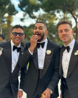 Ryan Thomas Instagram - To Mr & Mrs Kamani, you brought a fairytale to life this week. A memory we will all remember forever. It’s been a honour & privilege for us to be your best men.
Thank you from the bottom of our hearts. 🤍