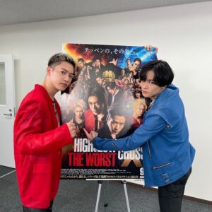 Ryoki Miyama Instagram - 本日は「HiGH&LOW THE WORST X」8/10最速キックオフイベント に登壇させて頂きました！ お越しくださった皆さん本日はありがとうございました🙏 短い時間でしたがハイローの世界観を皆さんと一緒に過ごせて楽しかったです！ あんなものも観れましたし尚更9月9日の公開が楽しみになりましたよね😉😚 
本日取材して頂いた時のかずまくんと🙌

#HiGH_LOW
#ハイロー
#川村壱馬
#三山凌輝
#RYOKI