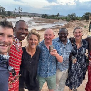 Saba Douglas-Hamilton Instagram - Happy days filming with old friends & family, celebrating too the fresh flush of upcountry rain swelling the Ewaso 💚 

@mara_media @justinpurefoy 
@davidjalenga @ravsserenoy @lekuuk