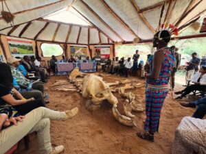 Saba Douglas-Hamilton Instagram - For the first time ever, Kenya’s Cabinet Secretary for Tourism & Wildlife came to speak with stakeholders in Samburu NR. We were able to discuss the existential threat to livelihoods & wildlife by the proposed Croc Jaws dam; wildlife corridors and ecosystem connectivity; roadkill of endangered species on the Isiolo to Marsabit highway, and much more. It’s a foot in the door so we hope now to get more traction on each of these issues. #thankyoumuheshimiwa, thank you Governor Lati Lelelit. Am so impressed by our passionate and engaged community in north Kenya #makingadifference