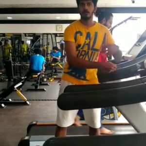 Sabareesh Sajjin Instagram - Treadmill exercise is good for the heart 💓