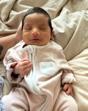 Sabrina Jalees Instagram - Just like his Baba, Rowan McLees had zero chill about meeting his mama @shaunanicolemccann and brother Wolfie. On a rainy Tuesday (Feb 20th), over a month before his due date, he punched open the water balloon he was growing in and shouted “I’M READY!” Born 5 lb 13 oz he had everyone fooled until the infamous car seat test where he was caught breathing shallow here and there. He served a one week sentence in the NICU (where angels go to work as nurses) and is now at home, wide eyed, wondering why the black-out curtains were so much better in @shaunanicolemccann body. He arrived four years to the day we walked into our first IVF clinic. To be taught our greatest lesson in patience by such an impatient baby is one of his first great jokes. Thank you to the whole team at @huntingtonhospital and @usc_fertility and of course to our great hero who got up every time we were knocked down @shaunanicolemccann - you can have anything you want forever, I love you and promise not to choose the bags myself.