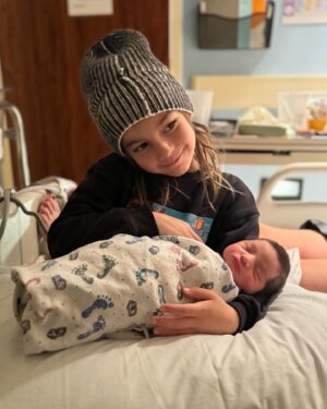 Sabrina Jalees Instagram - Just like his Baba, Rowan McLees had zero chill about meeting his mama @shaunanicolemccann and brother Wolfie. On a rainy Tuesday (Feb 20th), over a month before his due date, he punched open the water balloon he was growing in and shouted “I’M READY!” Born 5 lb 13 oz he had everyone fooled until the infamous car seat test where he was caught breathing shallow here and there. He served a one week sentence in the NICU (where angels go to work as nurses) and is now at home, wide eyed, wondering why the black-out curtains were so much better in @shaunanicolemccann body. He arrived four years to the day we walked into our first IVF clinic. To be taught our greatest lesson in patience by such an impatient baby is one of his first great jokes. Thank you to the whole team at @huntingtonhospital and @usc_fertility and of course to our great hero who got up every time we were knocked down @shaunanicolemccann - you can have anything you want forever, I love you and promise not to choose the bags myself.