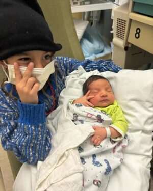 Sabrina Jalees Instagram - Just like his Baba, Rowan McLees had zero chill about meeting his mama @shaunanicolemccann and brother Wolfie. On a rainy Tuesday (Feb 20th), over a month before his due date, he punched open the water balloon he was growing in and shouted “I’M READY!” Born 5 lb 13 oz he had everyone fooled until the infamous car seat test where he was caught breathing shallow here and there. He served a one week sentence in the NICU (where angels go to work as nurses) and is now at home, wide eyed, wondering why the black-out curtains were so much better in @shaunanicolemccann body. He arrived four years to the day we walked into our first IVF clinic. To be taught our greatest lesson in patience by such an impatient baby is one of his first great jokes. Thank you to the whole team at @huntingtonhospital and @usc_fertility and of course to our great hero who got up every time we were knocked down @shaunanicolemccann - you can have anything you want forever, I love you and promise not to choose the bags myself.