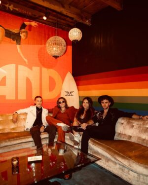 Sacha Carlson Instagram - It was an electrifying SOLD OUT show @aviatornationdreamland Friday night with @britleyred and @americanhustlerband !!! @westsidewesterns took us to dreamland and back again 🤠🌈✨🌻🕺 📸: @sophiakeefe.jpg  #westsidewestern #dreamland #rocknroll