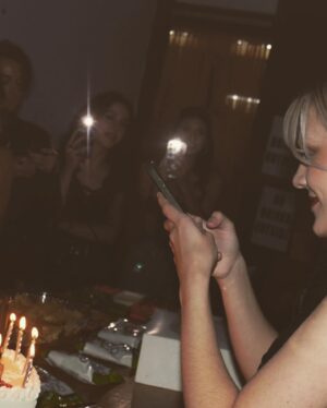 Sacha Carlson Instagram - a criminally fun night of karaoke 🪩🎉🕺