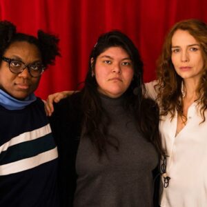 Saffron Burrows Instagram - On this #iwd2024 a portrait in support of the brilliant @thecirclengo - photographed  @lctheater with these magnificent artists @miranda__haymon & @breadcrumbs_art  thank you, onstage compadre @johnbehlmann 📷