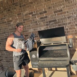 Sage Northcutt Instagram - Grilling up a steak and grabbing some sour peach rings @redcon1energy 

#TeamRedcon1 Code SAGE20 Link in bio