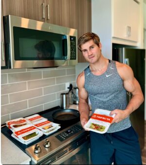 Sage Northcutt Instagram - Check out @trifecta now and take advantage of their limited 40% Off   Free Egg Bites For Life with code FIREDEAL
Made with Cage-Free Eggs
18g of protein for 2 egg bites
Link in bio