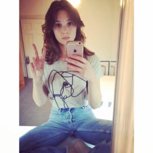 Sai Bennett Instagram - 🐘Mirror selfie because🐘.. elephants recognise their own reflections. This T was designed to raise funds and spread awareness around @spaceforgiants mission to protect elephants and secure their future on our planet 🐘❤️ A percentage of the profits from these tshirts go to the charity. You can find them through @madebyriley @quibe #BeHerd #BeRelephant