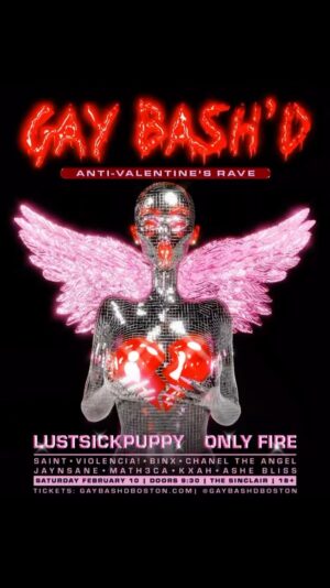 Saint Instagram - Our annual Anti-Valentines Rave is back on Saturday 2/10 with @lustsickpuppy (live) & @onlyfire (dj set). We can't wait to kick off our 2024 party season with all of you at @thesinclair !!