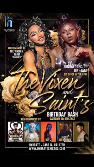 Saint Instagram - DECEMBER 11th
Come
Celebrate me and my Birthday Twin @thevixensworld with an all night Dance Party with pop up performances from @luc.ami @boyi_ and Canadas Finest bom bae @ Music from @theedaviddavis and @saintdevera 10pm-4am
@hydrate.nightclub