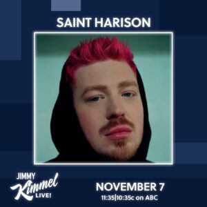 Saint Harison Instagram - GUYS… 😭😭imma be on @JimmyKimmelLive 🫠🙏🏻

[TUESDAY NOV 7th at 11:35pm est / 10:35pm ct / 11:35pm pst] on ABC! #kimmelcenter